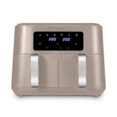 Tower T17137MSH Vortx 8.5L Dual Basket Air Fryer with Dual Cook Function, 2400W, Latte & Chrome