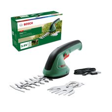 Bosch ISIO III Cordless Shrub and Grass Shear, Green, New Design Premium Set