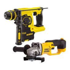 DeWalt DCH253N 18V XR Li-Ion SDS Plus Hammer Drill + DCG412N Angle Grinder