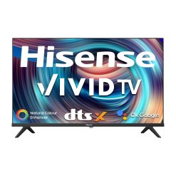 Hisense 32 Inch Smart TV 32E4NTUK - HD Resolution, Natural Colour Enhancer, DTS Virtual & Dolby Audio, AI Sports Mode, VIDAA OS with YouTube, Netflix, Disney+, and Freeview Play