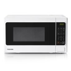 Toshiba 800W 20L Microwave Oven with 6 Preset Recipes, 11 Power Levels, Procedural Memory, Auto Defrost, and Digital Display - White