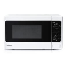 Toshiba 800W 20L Microwave Oven with Defrost Function and 5 Power Levels, Stylish Design – White – MM-MM20P(WH)