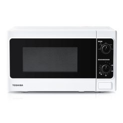 Toshiba 800W 20L Microwave Oven with Defrost Function and 5 Power Levels, Stylish Design – White – MM-MM20P(WH)