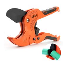 AIRAJ Plastic Pipe Cutter, PVC Cutter Ratchet Type Pipe Cutter, for Cutting Outer Diameter 42 mm PEX, PVC and PPR Plastic Hoses Premium Plastic Pipe Shear, Suitable for Household, Maintenance Workers