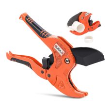 AIRAJ PVC Cutter Heavy Duty Ratchet-Type Pipe Cutter, for Cutting Outer Diameter 42 mm PVC PPR Plastic Hoses and Plumbing Pipes, for Electrician, Maintenance Workers, Professional Plastic Pipe Cutter