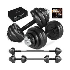 Amonax 20kg 30kg Cast Iron Adjustable Dumbbells Weight Set, Barbell Set for Men and Women, Strength Training Equipment for Home Gym Fitness, Dumbbell Pair Hand Weight, Bar Bells Free Weights for Weight Lifting