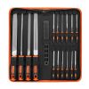 AojSup 17Pcs Metal File Set – Premium Files with Suitcase for Wood, Metal, and DIY Projects