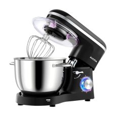 Aucma Stand Mixer, 6.2L Food Mixers for Baking, Electric Kitchen Mixers with Bowl, Dough Hook, Wire Whip & Beater (6.2L, Black)