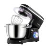 Aucma Stand Mixer, 6.2L Food Mixers for Baking, Electric Kitchen Mixers with Bowl, Dough Hook, Wire Whip & Beater (Black)