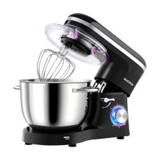Aucma Stand Mixer, 6.2L Food Mixers for Baking, Electric Kitchen Mixers with Bowl, Dough Hook, Wire Whip & Beater (Black)