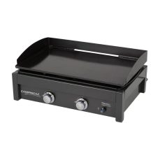 Campingaz Gas Plancha L | 2 Stainless Steel Burner Tabletop Gas BBQ, 7.5kW Power, Portable Tabletop Grill with Large Non-Stick Steel Griddle and Teppanyaki Cooking Plate