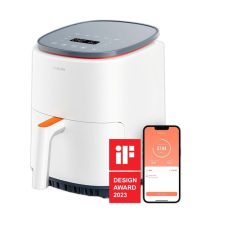 COSORI Air Fryer, 3.8L with 7 Customize Functions, Up to 230℃, 1500W, 1-3 Portions, Oven with App Control, 110+ Online Cookbook, Dishwasher Safe, White