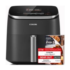 COSORI Air Fryer TurboBlaze, 6L Compact Design, 9 Functions with 5 Auto Fan Speeds Airflow System, Fast and Energy Saving, 30℃ to 230℃, Quiet, 110+ Recipes, Oil Free, Non-stick, Dishwasher Safe