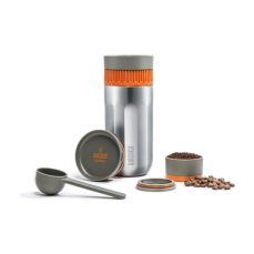 WACACO Pipamoka Portable Coffee Maker, Mini Travel Coffee Machine, Insulated Travel Mug, All-in-One Vacuum Pressured, Manual Coffee Brewer, Quick Extraction, Stainless Steel Cup, 10 fl oz