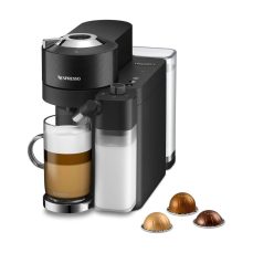 De'Longhi Nespresso Vertuo Lattissima ENV300.B, Automatic Coffee Machine with Automatic Milk Frother, Single-Serve Capsule Coffee Machine, 5 Cup Sizes, 1500W, Matt Black & Glossy