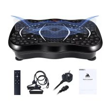 EVOLAND Vibration Plate Exercise Machine Vibration Fitness Trainer with Bluetooth Speaker, 5 Program Modes, 2 Resistance Bands
