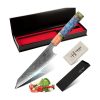 Hajegato Damascus Chef Knife Petty Unique One Of A Kind Handle Professional 6 Inch Japanese Chef’s Kitchen Knife VG10 67 Layers Damascus Steel Knife