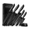 Home Hero Ultra-Sharp Stainless Steel Kitchen Knife Set - 5-Piece Chef Knives Set with Sheath (Black)