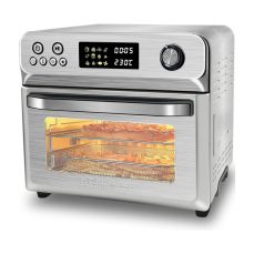 HYSapientia® 24L Air Fryer Oven With Rotisserie Large XXL Digital Knob 1800W 10-in-1 Airfryer Countertop Convection Mini Oven Electric and Grill, Double-Layered Glass Door, Full Accessory Set