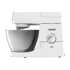 Kenwood Chef Stand Mixer for Baking - Stylish Food Mixer in White with K-Beater, Dough Hook, Whisk and 4.6L Bowl, 1000W, KVC3100, White [Energy Class A]