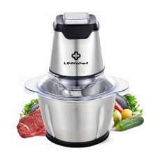 LINKChef Mini Chopper 400W - Mini Food Processor, 1.2L Stainless Steel Bowl