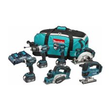 Makita 18V Li-Ion 6-Piece Combo Kit with 3 x 4.0Ah Li-Ion Batteries and Charger DC18RD - Model DLX6012PM