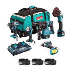 Makita DLX5042PT 18V Li-ion LXT Brushless 5-Piece Combo Kit with 3 x 5.0Ah Li-ion Batteries, Charger, and Heavy Duty Tool Carry Bag
