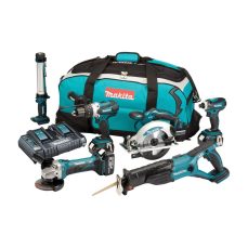 Makita DLX6000PM 18V Li-Ion Cordless Kit with Twin Charger and Kitbag (6-Piece)