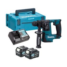 Makita HR140DWMJ 14mm Rotary Hammer with 12V Max Li-ion CXT with 2 x 4.0 Ah Batteries and Charger, supplied in a Makpac Case.