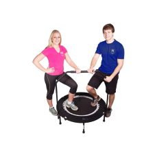 MaXimus PRO Folding Rebounder Fitness Trampoline  Voted #1 Indoor Mini Exercise Trampoline for Adults with Bar