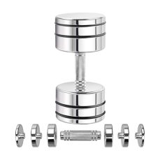 Northdeer Steel Dumbbells Ultracompact Adjustable 2.5kg 5kg 7.5kg 10kg 15kg 25kg Chrome Dumbbell with Foam Handles Home Gym Workout (Choice of Size)