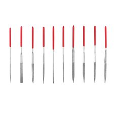 QWORK® Needle File Set, 3x140mm Mini Modelling Files, Diamond Files for Metal, Plastic, Glass, Wood, Jewelry, Rough Carving, 10Pcs