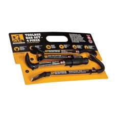 Roughneck ROU64951 Toolbox Bar 4 Piece Set – Wrecking Bar, Nail Puller, Floorboard Puller, & Mini Utility Bar