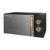 Russell Hobbs 17 Litre 700W Black Solo Manual Microwave with Groove Design, 5 Power Levels