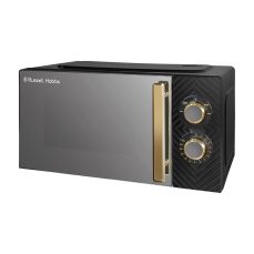 Russell Hobbs 17 Litre 700W Black Solo Manual Microwave with Groove Design, 5 Power Levels