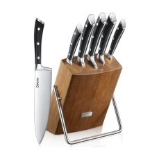 Stylish Acacia Wood Block and Razor-Sharp Blades: D.Perlla 6-Piece Knife Set