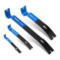 SHALL 4-Piece Flat Pry Bar Set - 15", 10", 7.5", 5.5" - Heavy Duty & Mini Nail Puller Crowbar