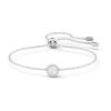 Swarovski Women's Angelic Bracelet, Brilliant White Crystals with Rhodium Plating and Adjustable Closure, part of the Swarovski Angelic Collection