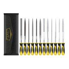 TARIST 12PCS Needle File Set with Tool Bag - Includes 6pcs Jeweler's Files & 6 Steel Files for Metal, Jewelry, Wood, Leather, and Plastic