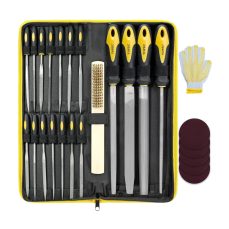Topec 26 Piece File Set - High Carbon Steel Round and Flat Files for Woodwork, Metal, Model, and Hobby Applications