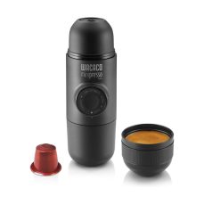 WACACO Minipresso NS, Portable Espresso Machine, Compatible with Nespresso® CAPSULES and Compatibles, Small Travel Coffee Maker, Manually Operated Coffee Machine for Camping