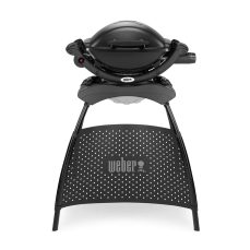 Weber Q1000 Gas Grill Barbecue with Stand | BBQ Grill & Char Griller | Cast Aluminium Lid Cover & Body | Portable Premium Classic Free-Standing Gas BBQ - Black (50010374)