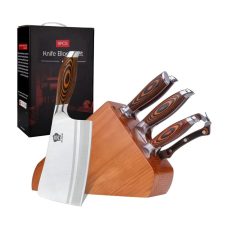 WILDMOK 9pcs Knife Block Set German Steel Kitchen Knife Set