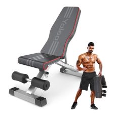 YOLEO Weight Bench, 660LB/300KG Adjustable Foldable Strength Training Bench, Utility Incline Decline Bench for Full Body Workout - Integrated Structure Updated