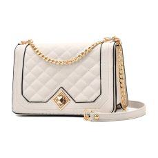 Travistar Crossbody Bag Ladies Fashion Small Shoulder Bag for Women PU Leather Waterproof Handbags with Adjustable Strap Casual Messenger Bags, White