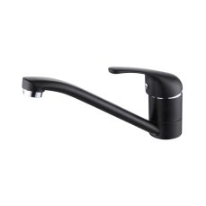 Eco Black Deck-Mounted Sink Mixer – Single Lever, Brass Body, Modern Design
