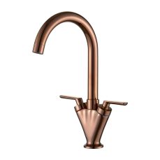 Vita Rose Gold Kitchen Faucet – Dual Lever, Deck Mounted, Elegant Rose Gold Finish, Brass Construction