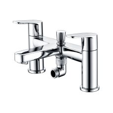 Premium Chronium Deck-Mounted Bath & Shower Mixer – Sleek, Modern Design with Easy Temperature Control