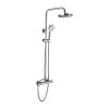 Ares Thermostatic Shower Set – Double Knob, Chrome Finish, Rail for Ultimate Shower Experience